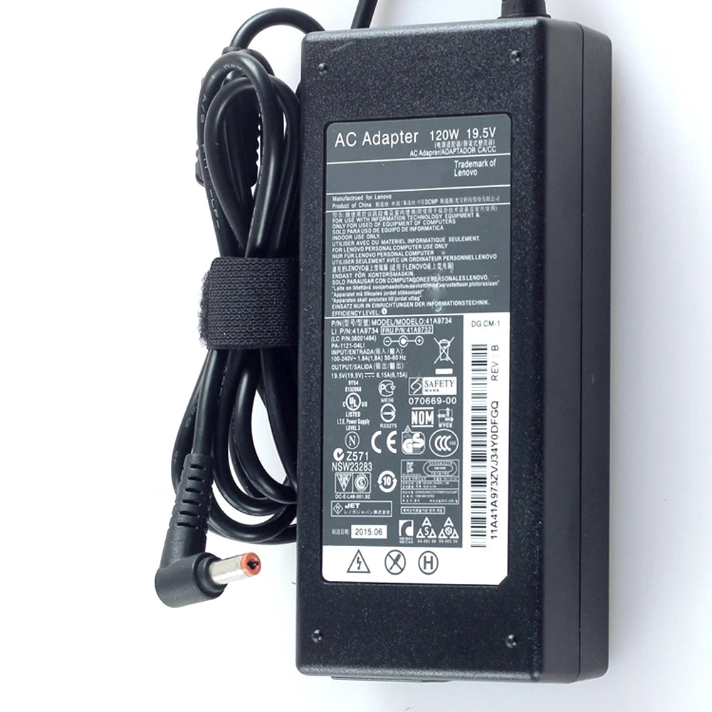 120W 19.5V 6.15A AC Adapter fit for Lenovo IdeaPad Y410p Y510p