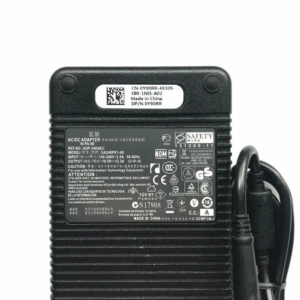 19.5V 16.9A 330W AC Adapter fit for Dell Alienware M18x DA330PM111 0Y90RR