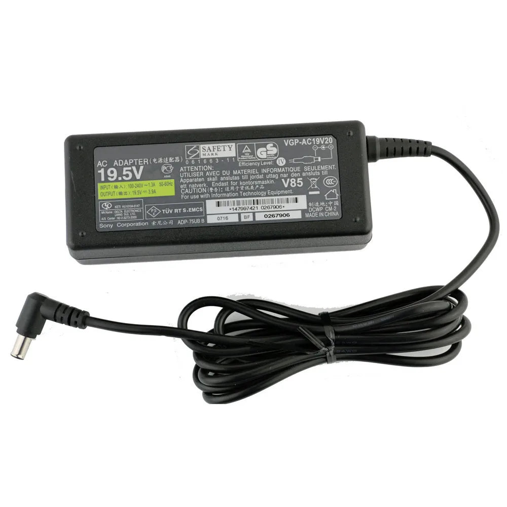 19.5V 3.9A 76W OEM AC Charger VGP-AC19V37 fit for SONY VGP-AC19V20 VGP-AC19V27