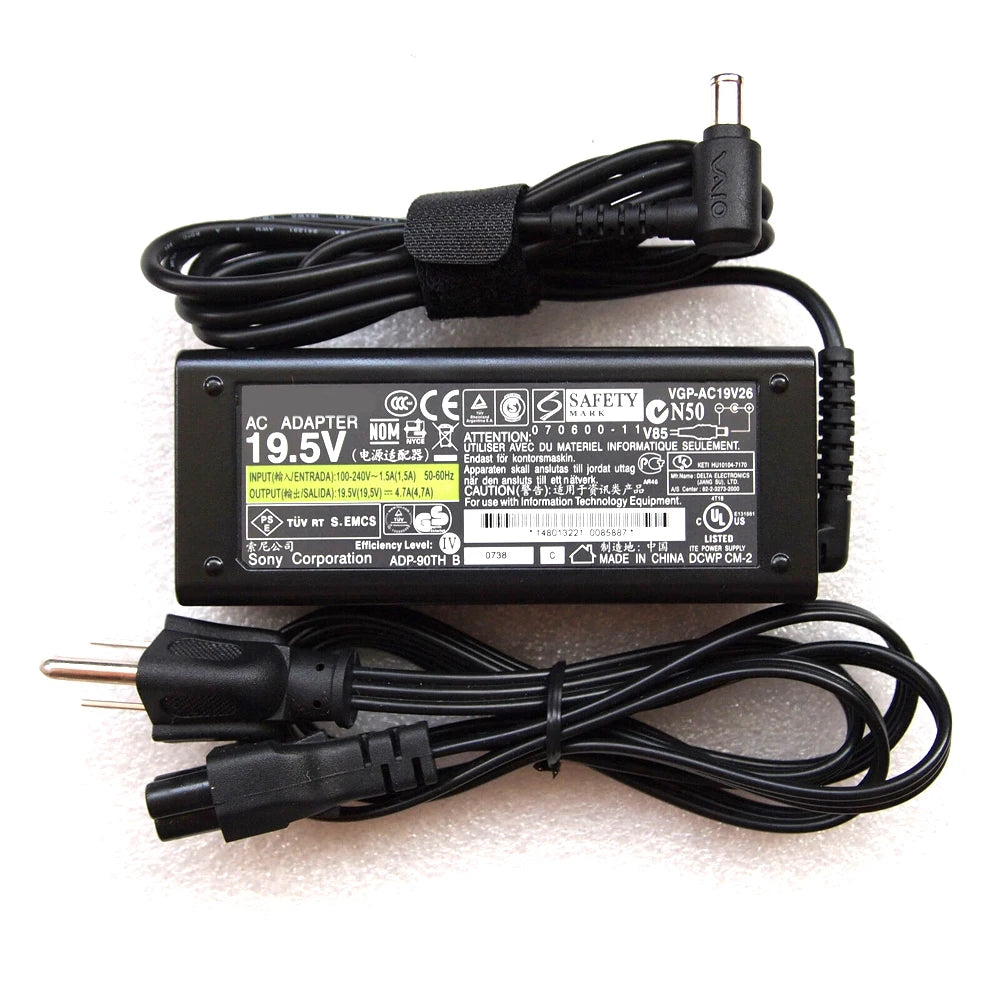 19.5V 4.7A AC Adapter fit for Sony VAIO VPCSE13FX VPCSE13FD VPCSE15FD