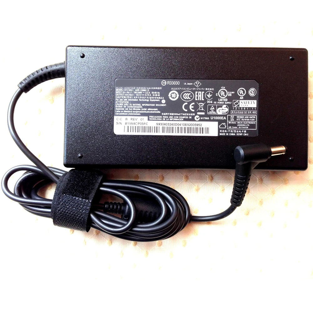 19.5V 6.15A AC Adapter Delta for MSI GL62 GL72 GP62 Series Laptop