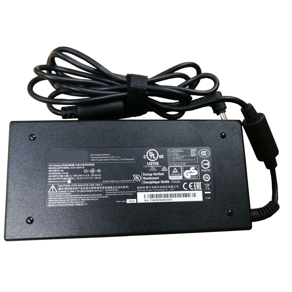 19.5V 7.7A 150W AC Adapter Charger Chicony fit for MSI GL62M 7RDX-1427CA