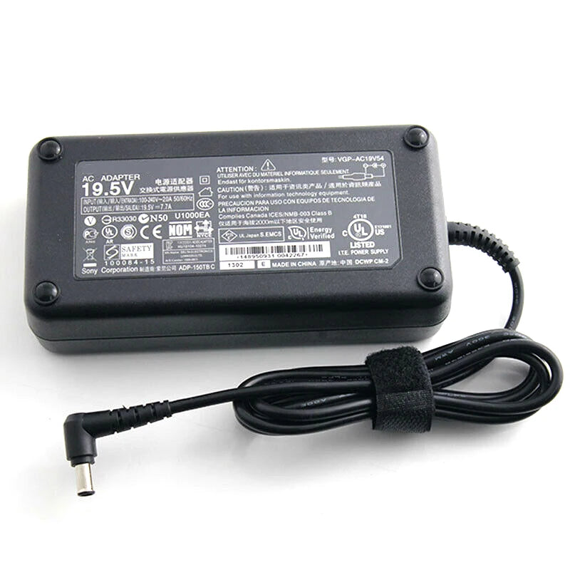 19.5V 7.7A 150W AC Adapter Charger VGP-AC19V54 fit for SONY VGP-AC19V17 VGP-AC19V18