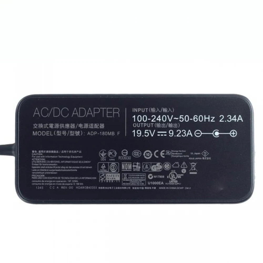 19.5V 9.23A 180W Laptop AC Adapter Power Supply fit for Asus FA180PM111 ADP-180MB F R33030 U1000EA