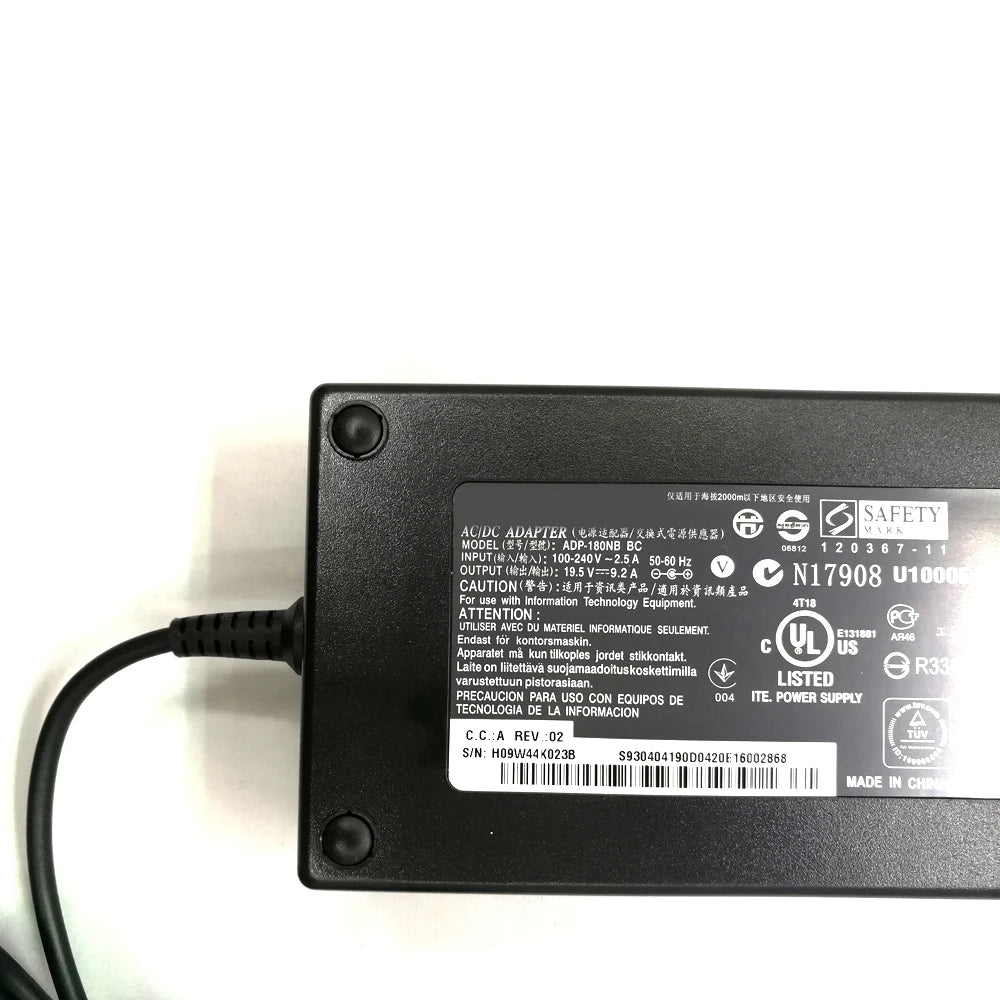 19.5V 9.2A AC Adapter Delta for MSI MS-1763,ADP-180NB BC Laptop