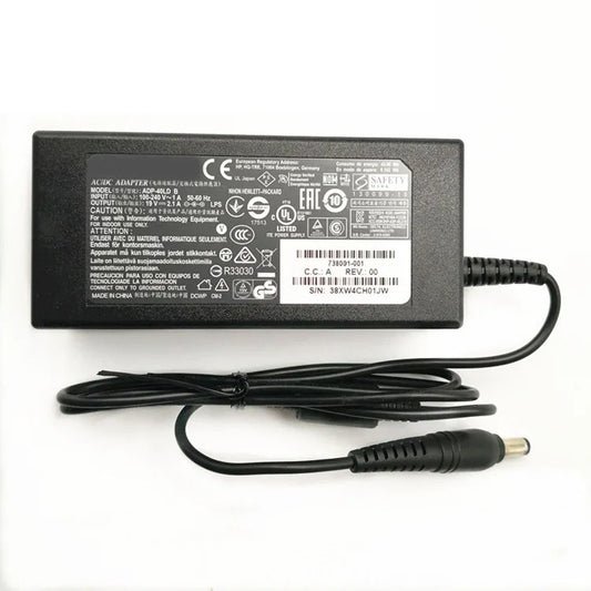 19V 2.1A 40W AC Adapter Delta for Clevo N250BU Mobility Laptop