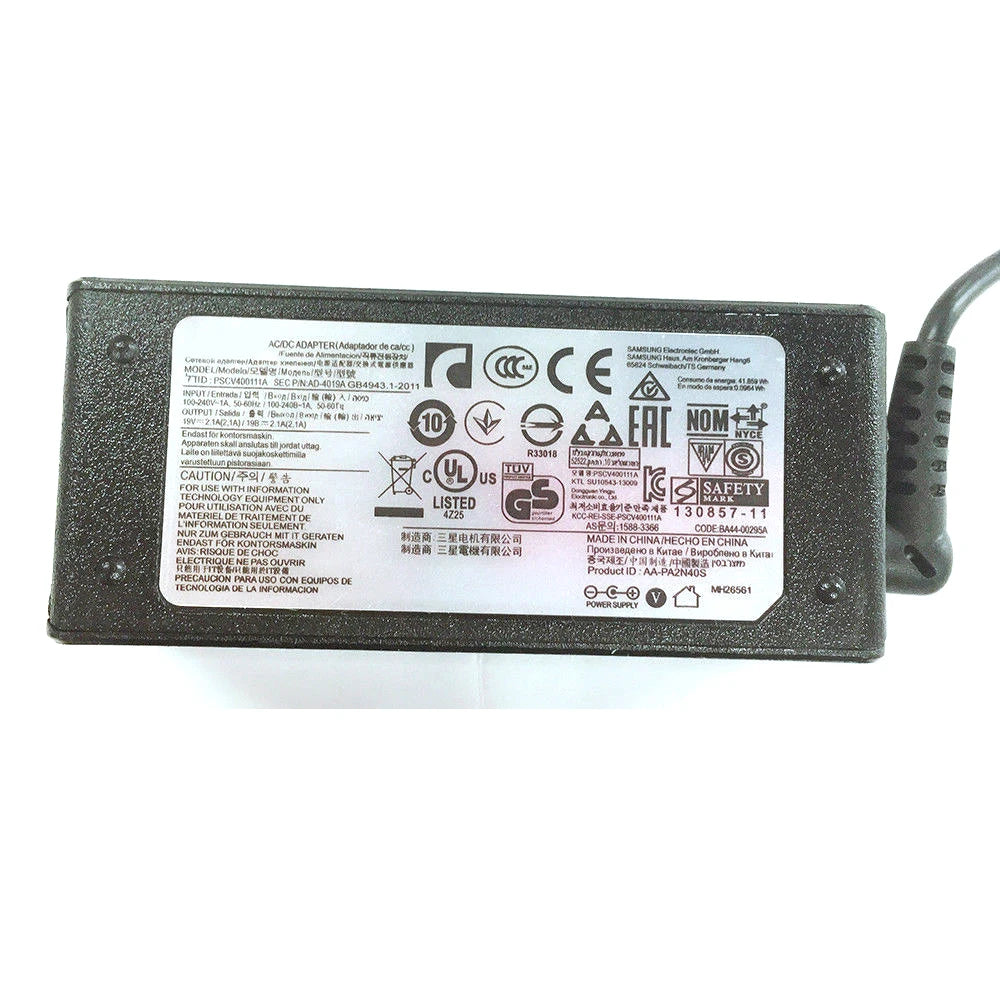 19V 2.1A AC Adapter fit for Samsung NP-NC110-A01US,NP-NC110-A02US