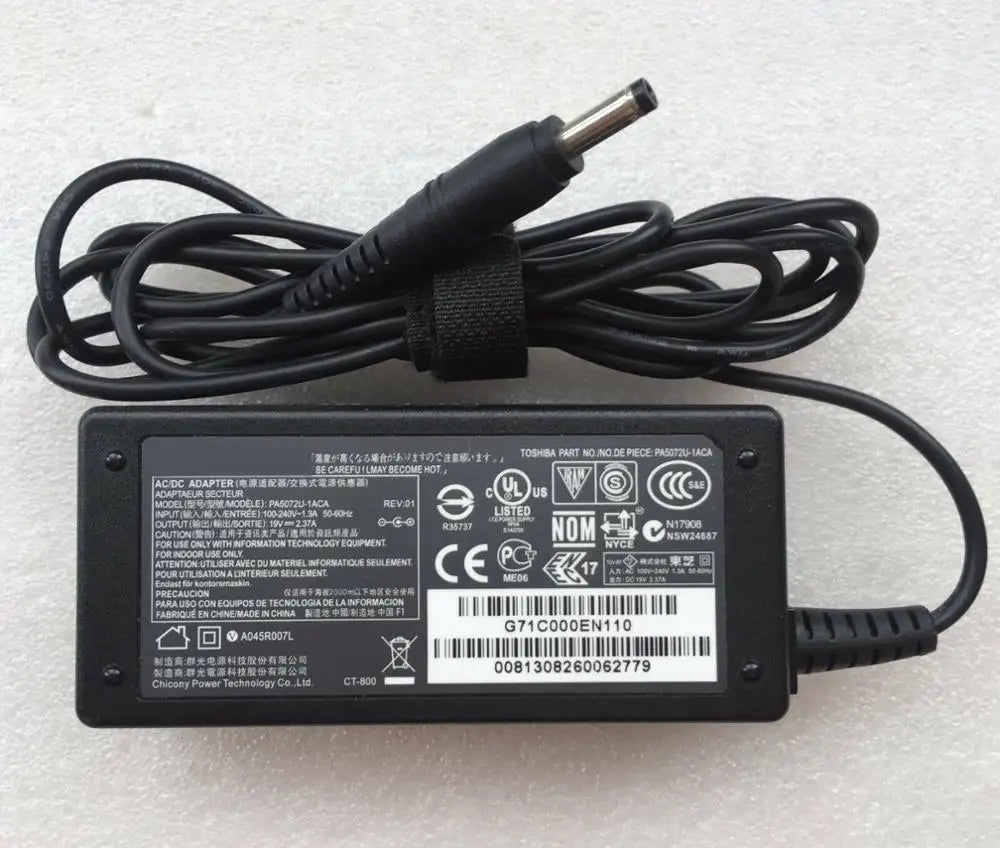 19V 2.37A AC Adapter fit for Toshiba Chromebook CB35-B3330