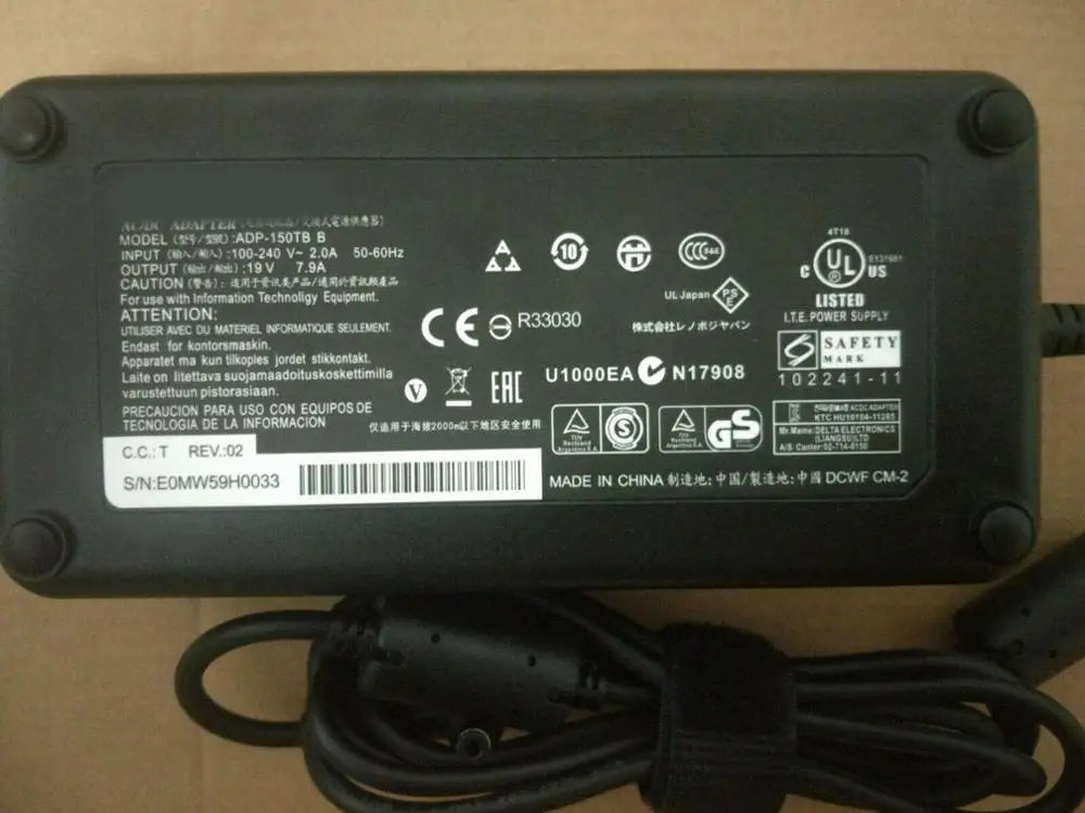 19V 7.9A AC/DC Adapter for Razer Blade Z09-0116 RZ09-01161*30