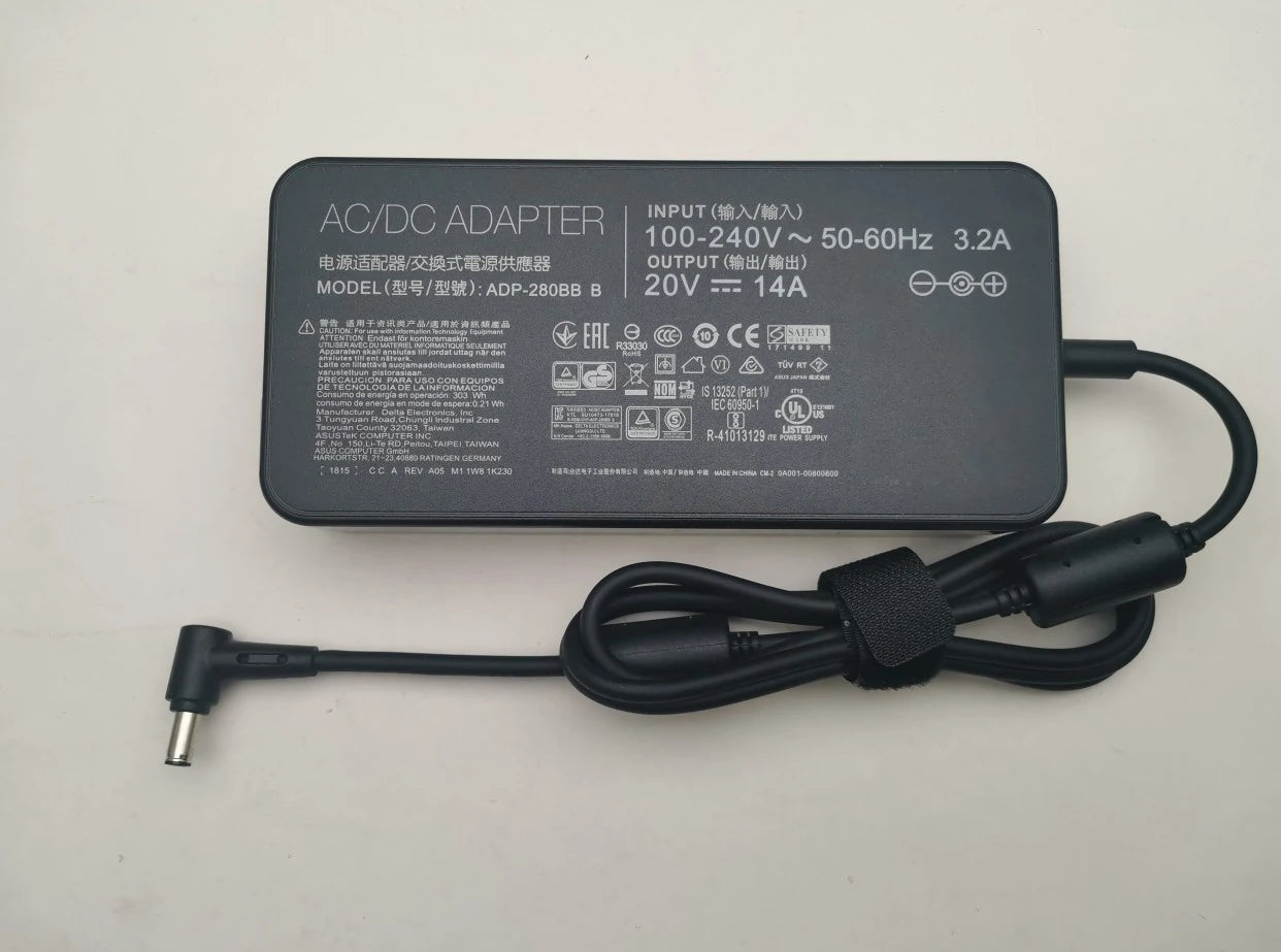 20V 14A 280W AC Adapter Charger compatible for ASUS ROG ZEPHYRUS DUO 15 SE GX551QS-XS99 ADP-280BB B