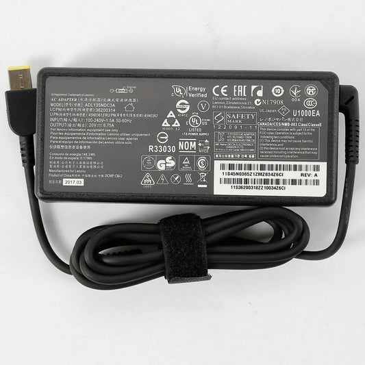 20V 6.75A 135W AC Adapter fit for Lenovo T440p T530 T540p W540 Y50 Y70