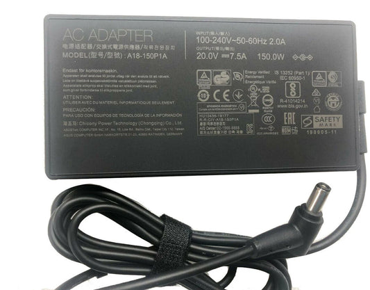 20V 7.5A 150W AC Adapter Charger compatible for Asus Rog Strix G731GT-AU011T G731GT-AU006T A18-150P1A