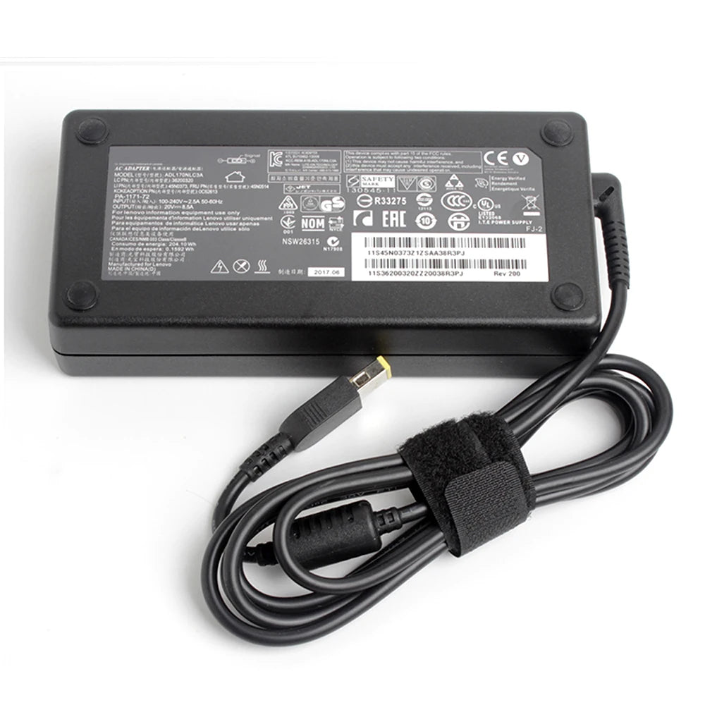 20V 8.5A 180W AC Adapter Power Charger fit for Lenovo Y7000 Y720-15 P50 P51 P70 P71