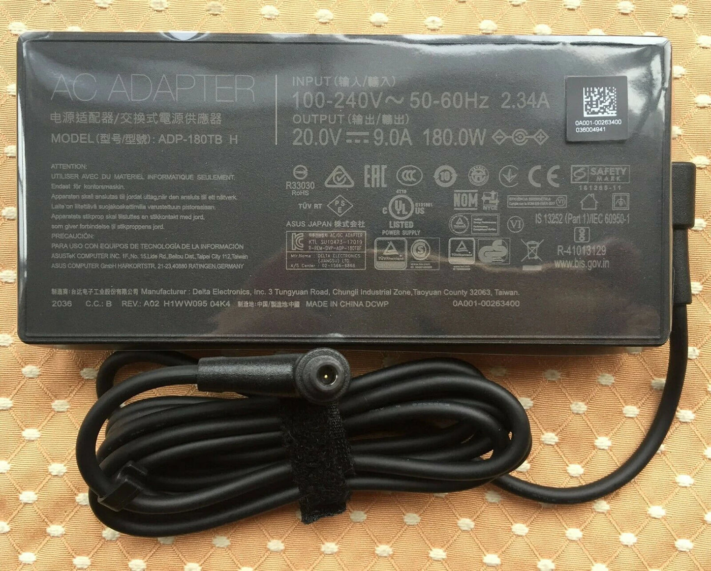 20V 9A 180W AC Adapter Charger compatible for ASUS ROG Zephyrus G14 GA401 GA401QM-0162E5900HS GA401QM-0132D5900HS