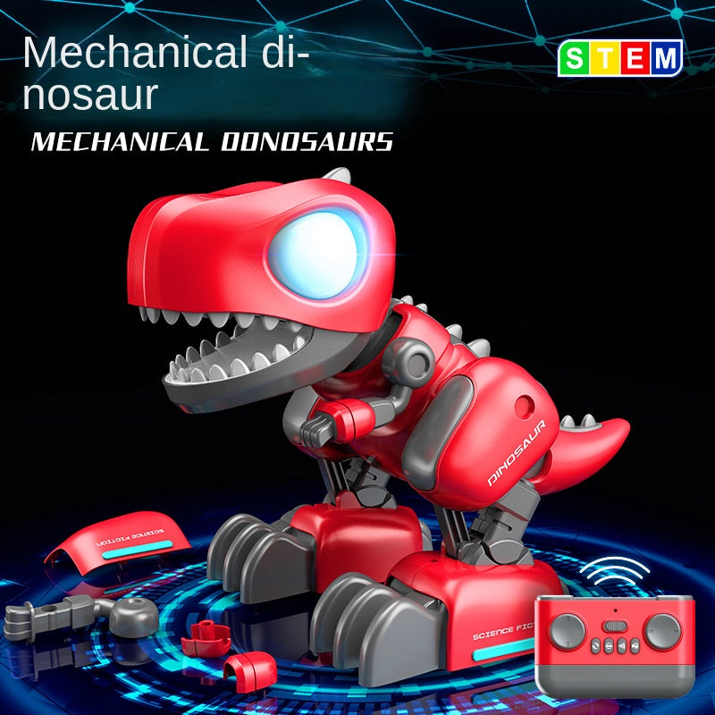 Toy custom DIY assembly machinery electric dinosaur, science and education puzzle assembly model remote control toy