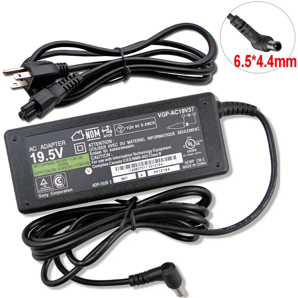 75W 19.5V 3.9A AC Adapter fit for Sony VAIO PCG7174L Laptop