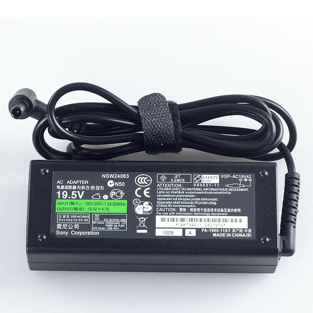 90W 19.5V 4.7A AC Adapter fit for Sony VAIO VPCY210FL Notebook