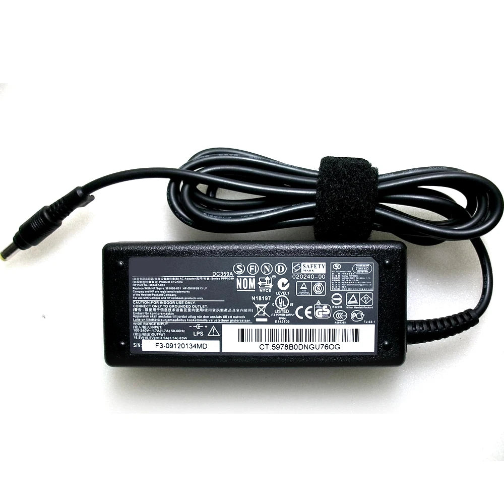 Fit for HP DV6000 PPP009H 239427-003 18.5V 3.5A 65W AC Laptop Power Adapter