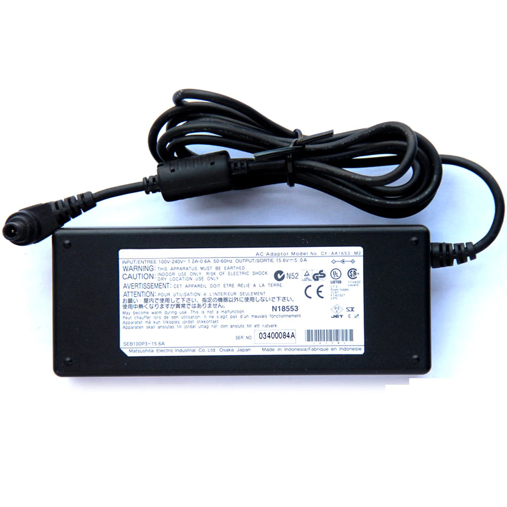 For Panasonic CF-AA1653A 15.6V 5A Toughbook AC Adapter Power Supply Charger