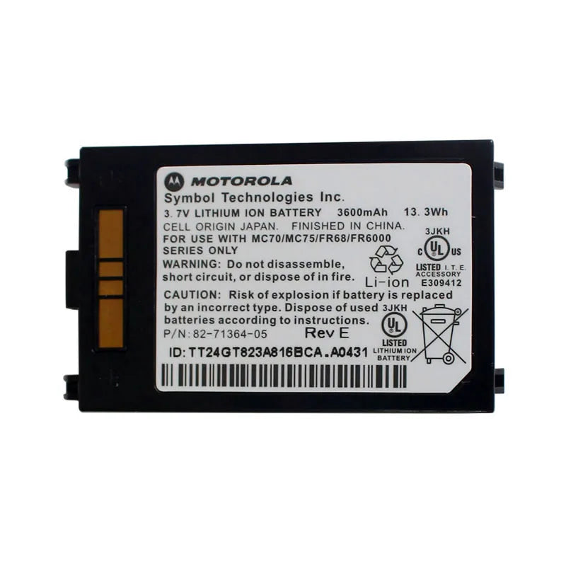 82-71364-05 Original Battery for Motorola Symbol MC70 MC75, 3600mAh