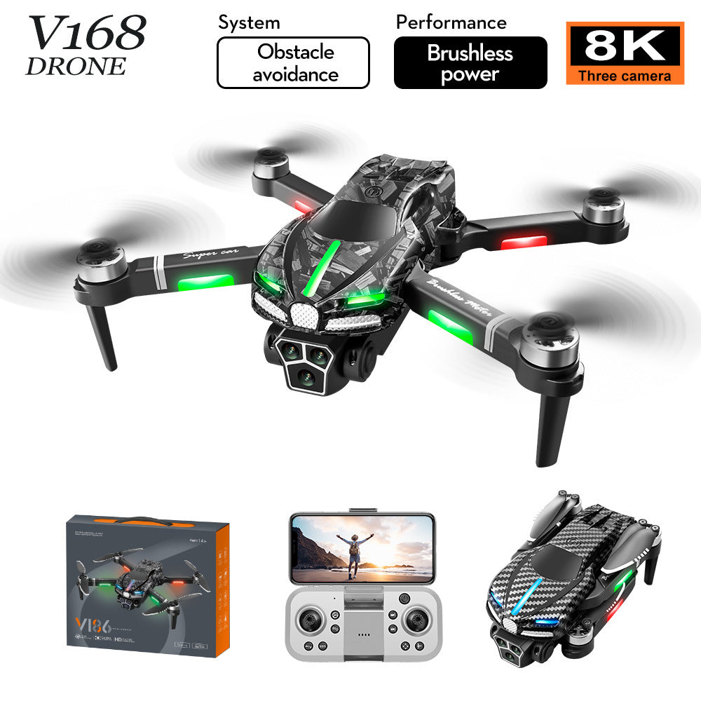 V186 drone three camera aerial photography aircraft long endurance remote control aircraft toy