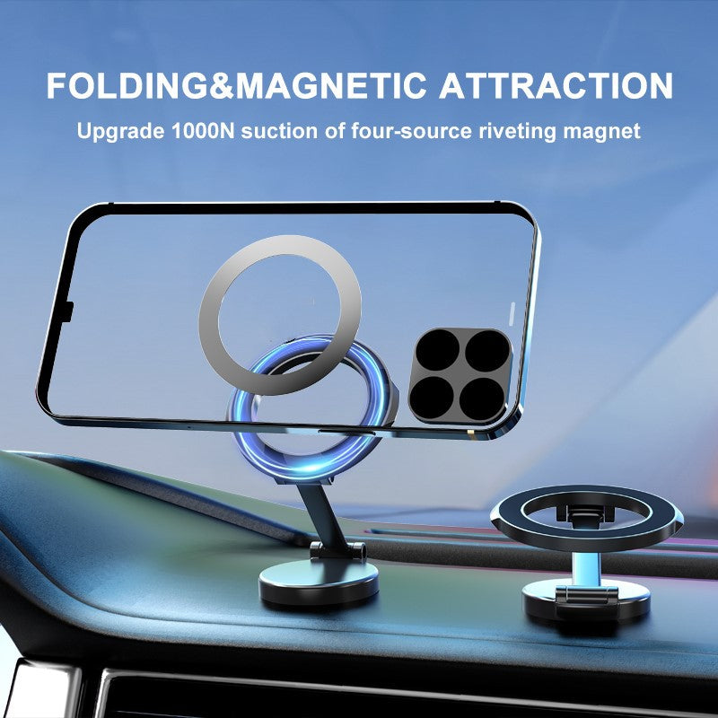 Zinc alloy folding magnetic car phone holder MagSafe360 degree rotating dashboard car phone holder