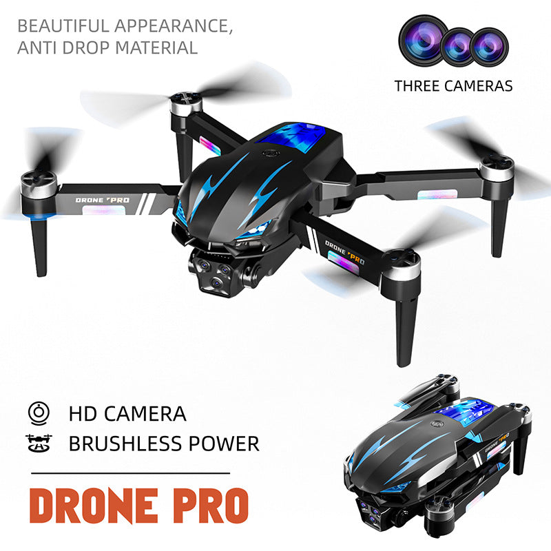 K706 brushless obstacle avoidance drone three camera optical flow positioning high definition aerial photography folding remote control aircraft