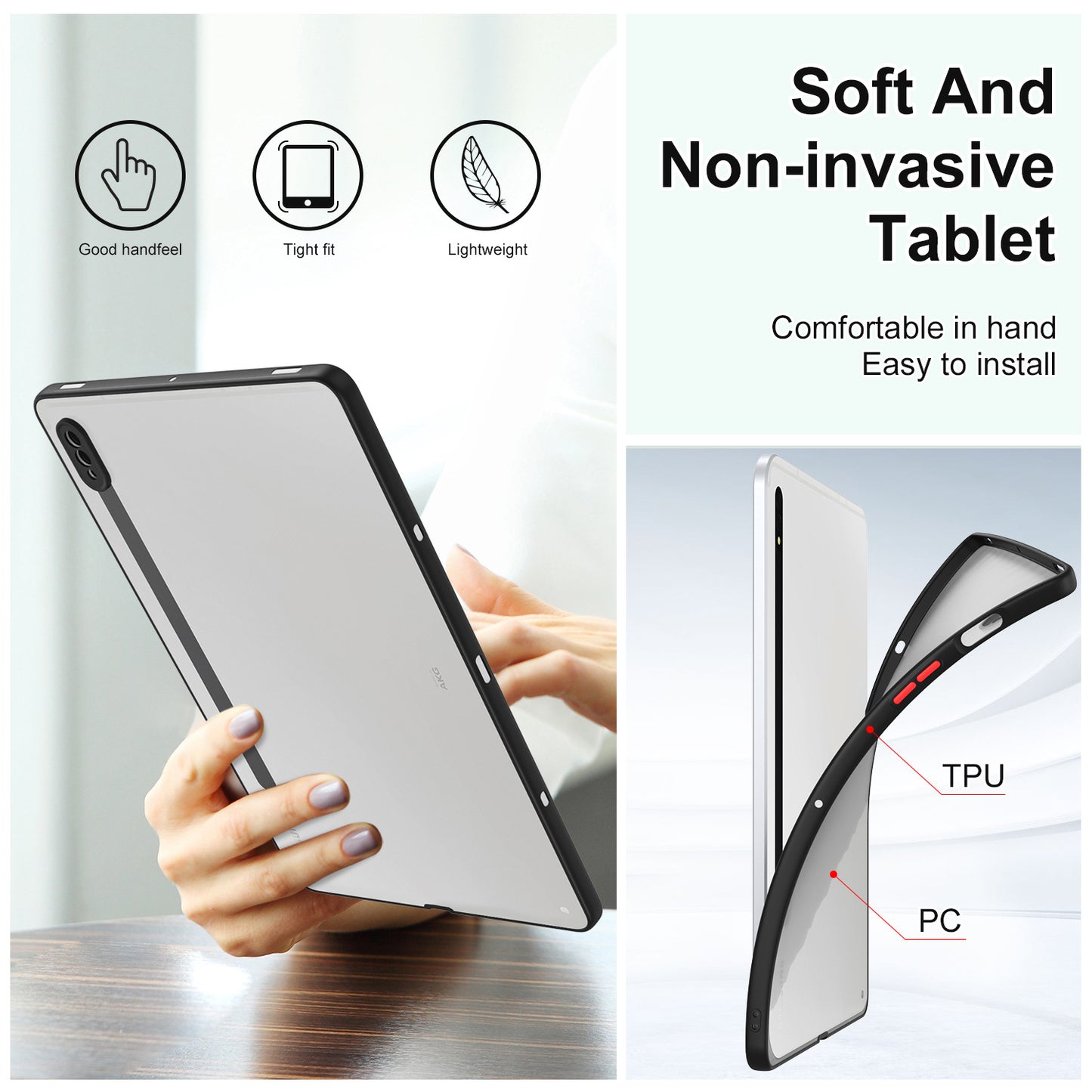 Suitable for Samsung Tab A8 A7 S6LITE S7 S8 T870 X800 Tablet Case Case Skin Skin Skin Scrub