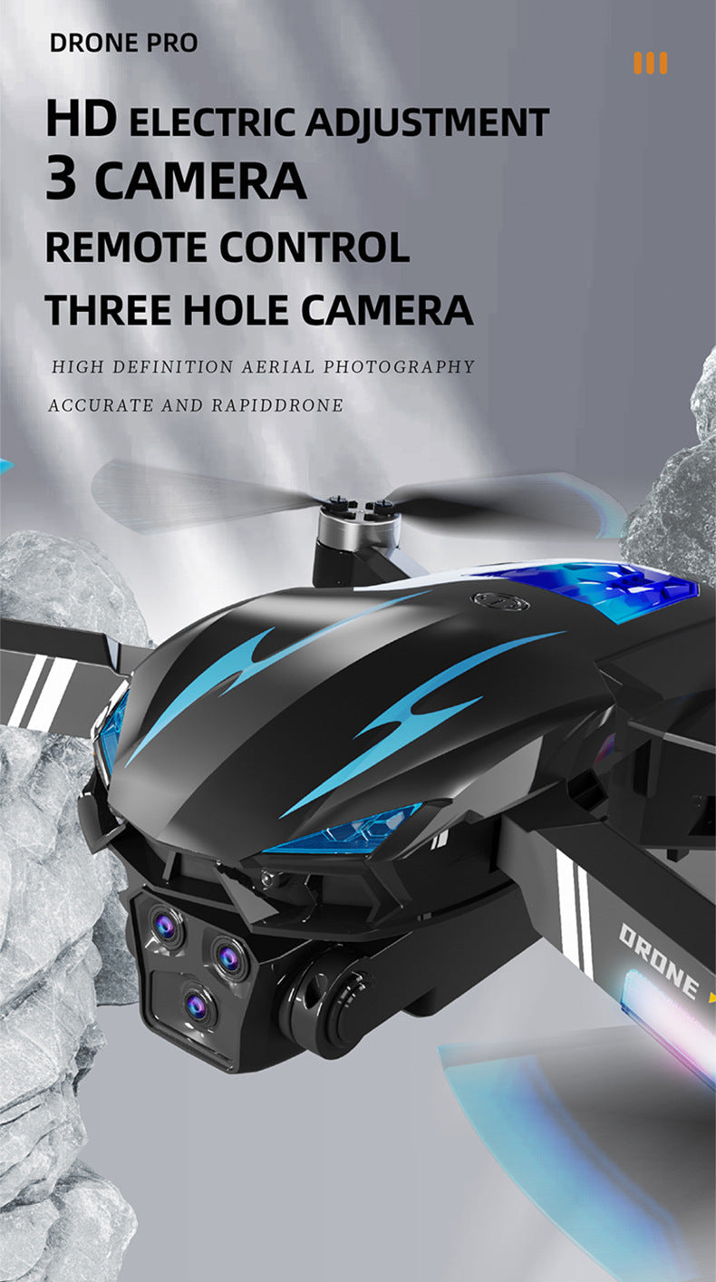 K706 brushless obstacle avoidance drone three camera optical flow positioning high definition aerial photography folding remote control aircraft