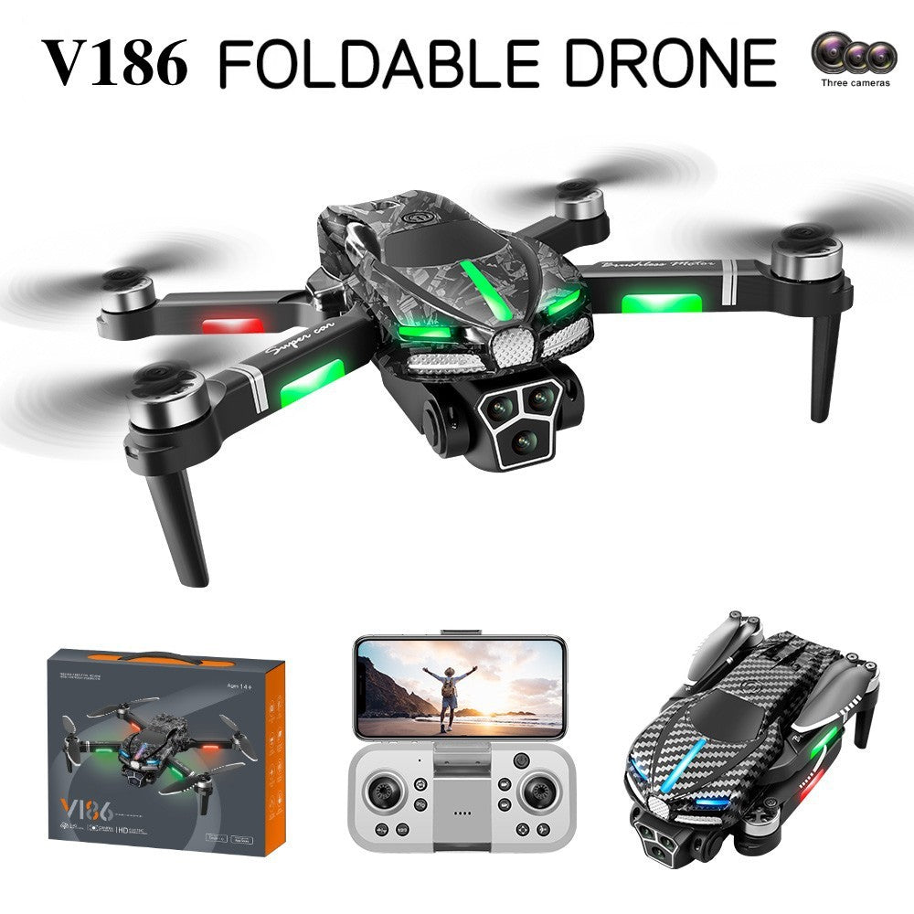 V186 drone three camera aerial photography aircraft long endurance remote control aircraft toy