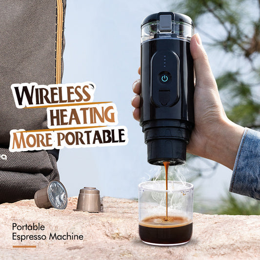 Wireless heating Italian coffee machine powder capsule charging portable outdoor travel car home electric coffee machine