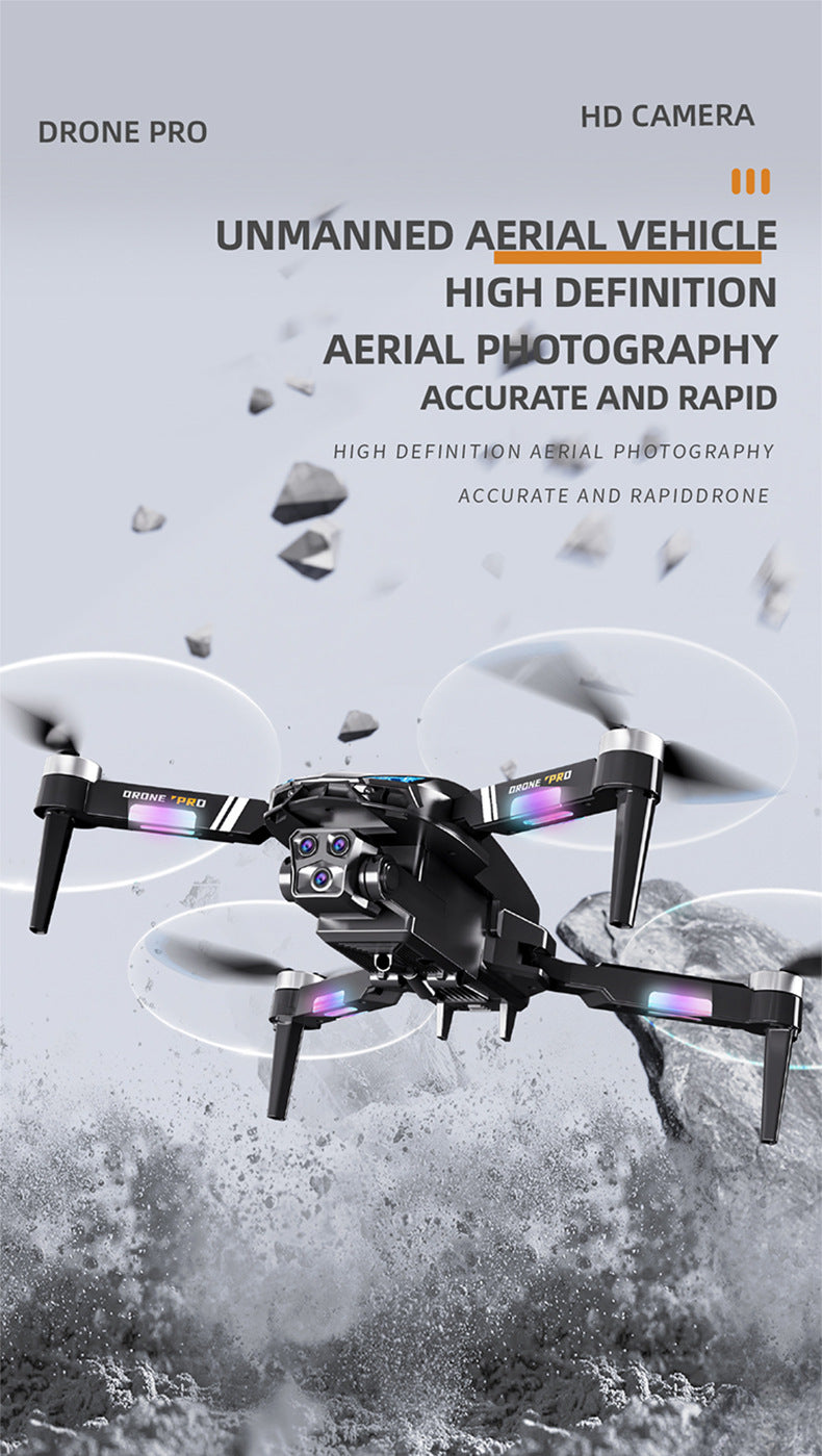 K706 brushless obstacle avoidance drone three camera optical flow positioning high definition aerial photography folding remote control aircraft