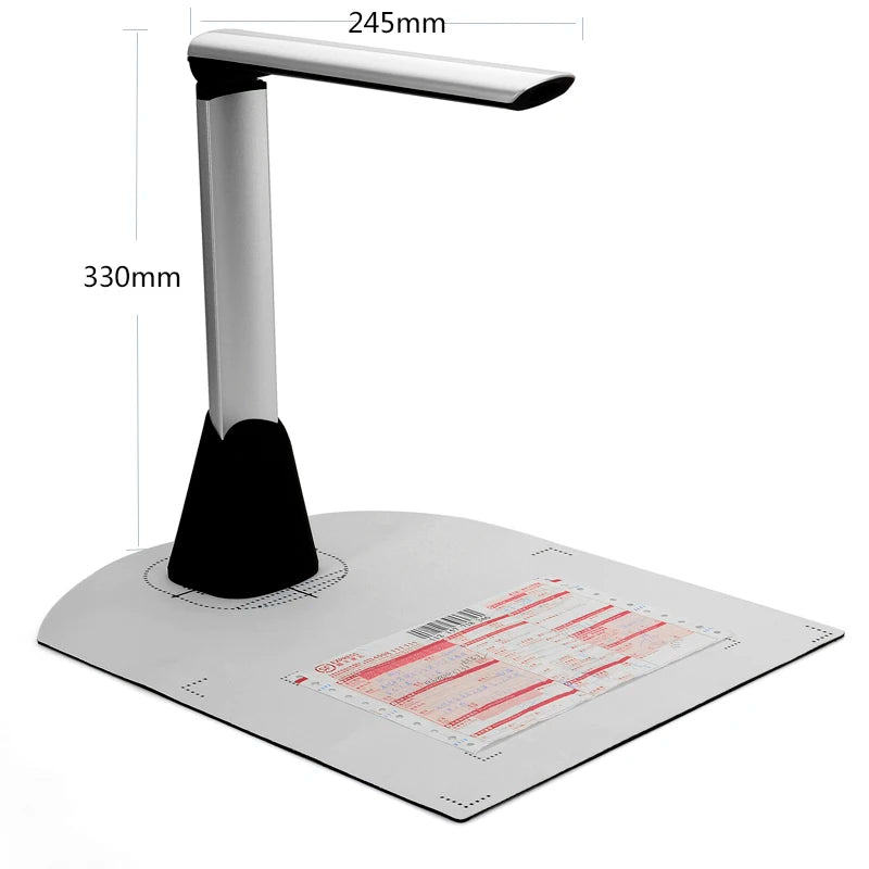 Tragbarer A4-Dokumentenscanner Buchscanner Einstellbare Hochgeschwindigkeits-USB-Buchbildkamera 10 Megapixel HD HD A4 A5 A6