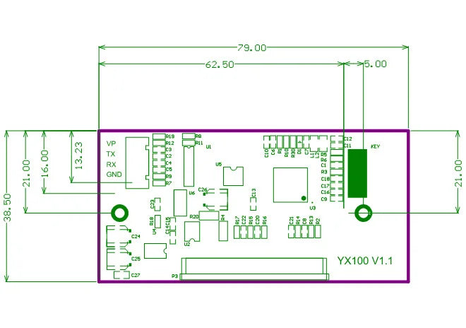 YX100 V1.1 printing control board 58mm printer core control board For Fujitsu Seiko 2 inch print head driver board