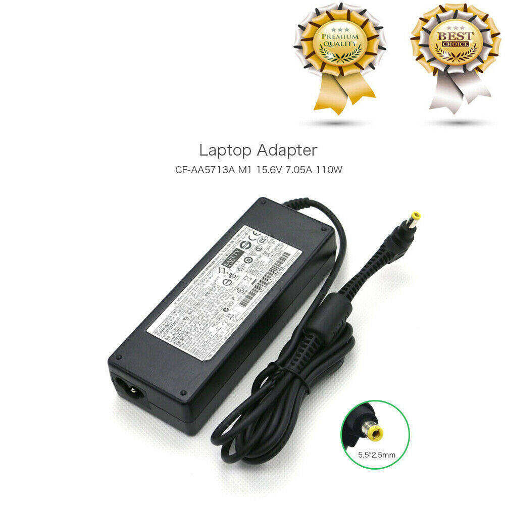 15.6V 7.05A AC Adapter Charger For Panasonic Toughbook CF-AA5713A M1 M2