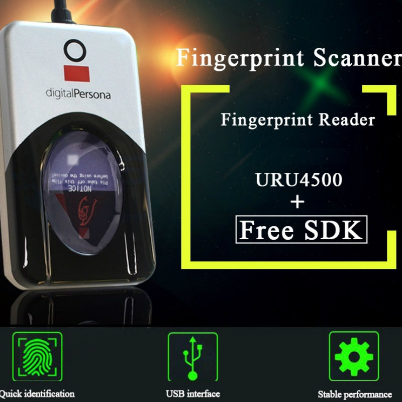 Digital Persona USB Bio Fingerprint Reader Sensor for Computer PC Home Office Free SDK URU5000 URU4500